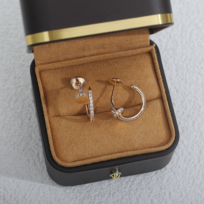[Rosla Jewelry]JUSTE EARRINGS 12.75MM PINK GOLD DIAMOND