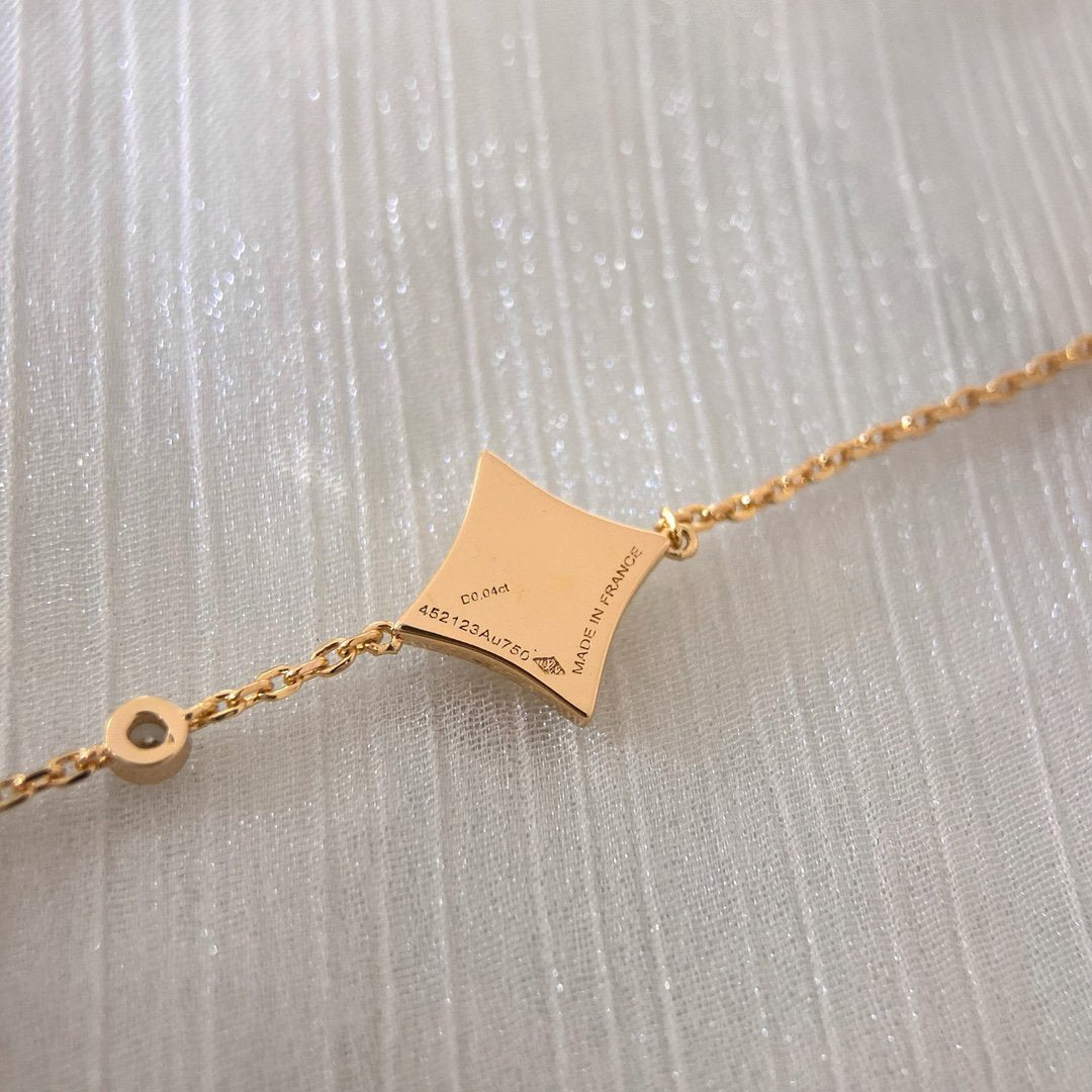 [Rosla Jewelry]COLOR STAR CARNELIAN PINK GOLD DIAMOND BRACELET