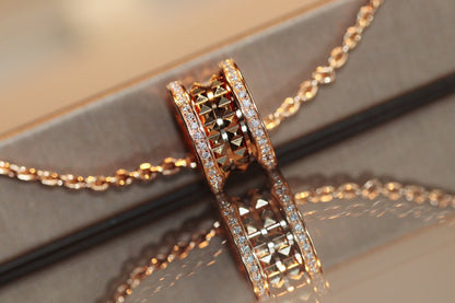 [Rosla Jewelry]ZERO 1 ROCK PEDANT PINK GOLD NECKLACE