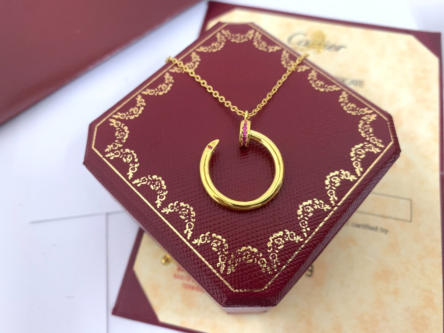 [Rosla Jewelry]JUSTE PINK DIAMOND NECKLACE
