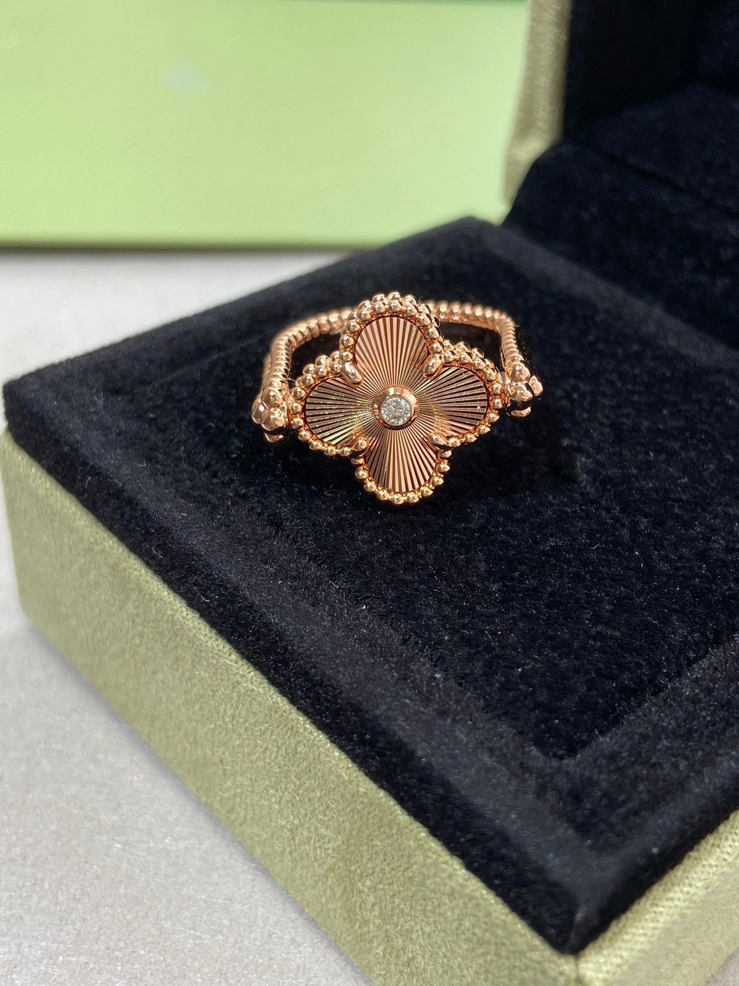 [Rosla Jewelry]CLOVER RIVERSIBLE ROSE GOLD RING