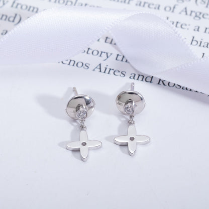 [Rosla Jewelry]VIDYLLE SILVER DIAMOND MINI DROP EARRINGS