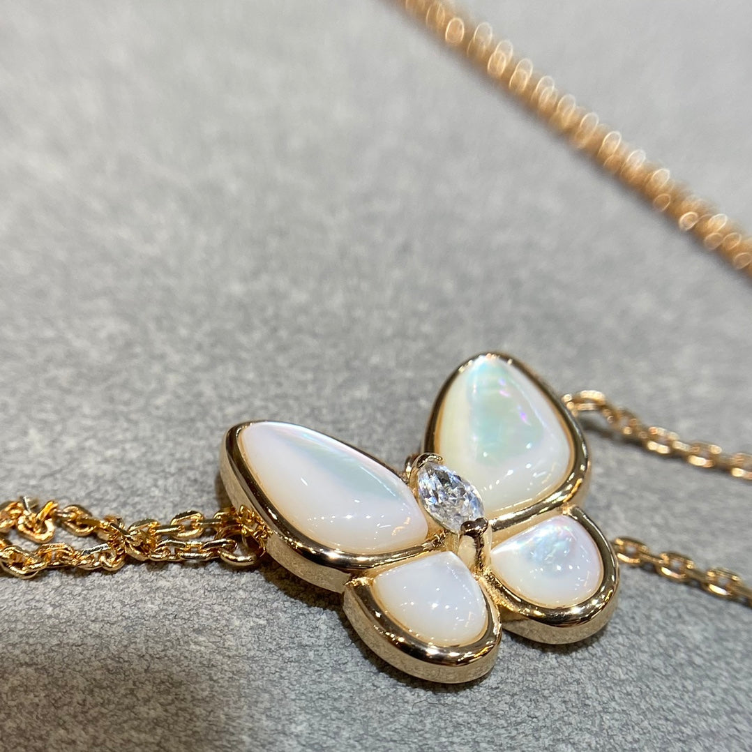 [Rosla Jewelry]BUTTERFLY MOP DIAMOND NECKLACE