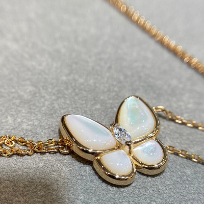 [Rosla Jewelry]BUTTERFLY MOP DIAMOND NECKLACE