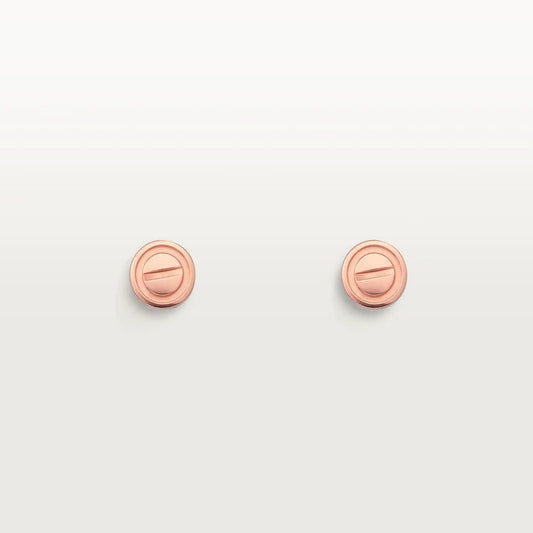 [Rosla Jewelry]LOVE EARRINGS PINK GOLD 10MM