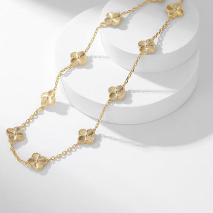 [Rosla Jewelry]CLOVER 10 MOTIFS LASER NECKLACE