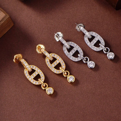 [Rosla Jewelry]HM CHAINE DIAMOND EARRINGS