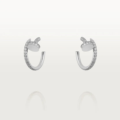 [Rosla Jewelry]JUSTE EARRINGS 12.75MM SILVER DIAMOND
