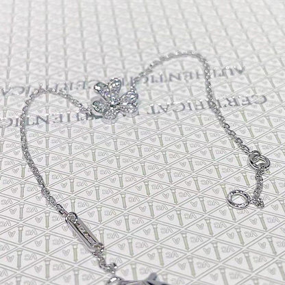 [Rosla Jewelry]FRIVOLE SILVER FLOWER DIAMOND BRACELET