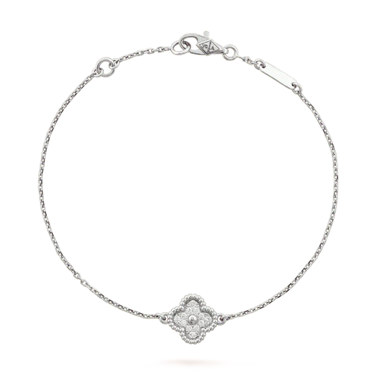 [Rosla Jewelry]CLOVER  SINGLE FLOWER BRACELET SILVER