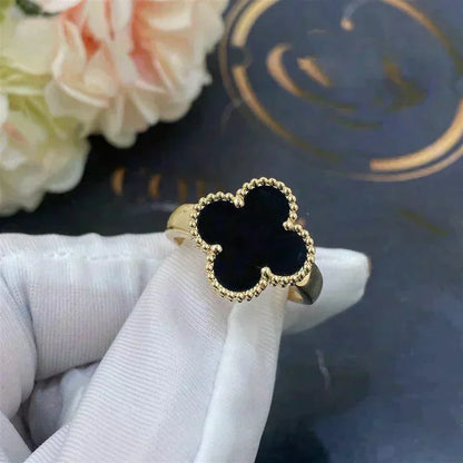 [Rosla Jewelry]CLOVER ONYX RING
